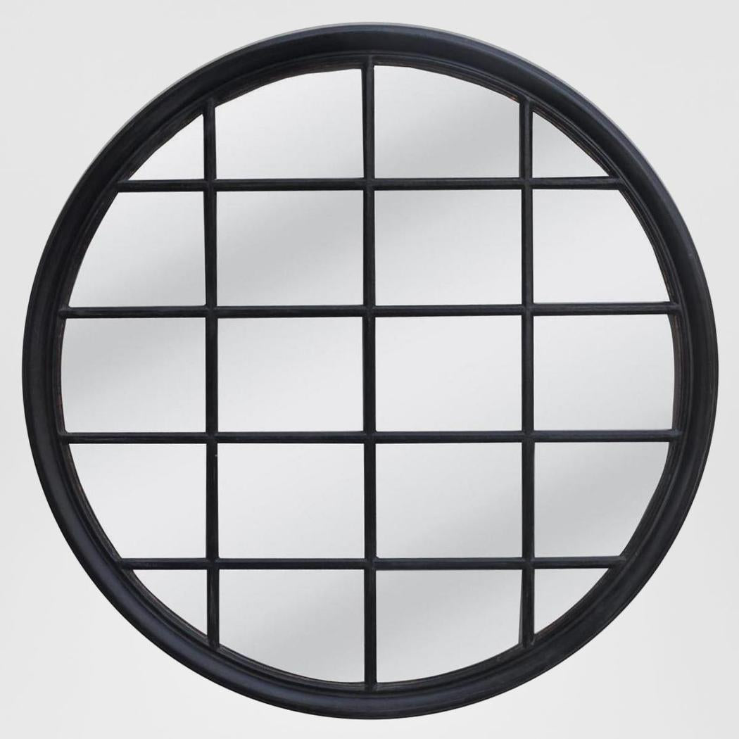 Hamptons Round Mirror 1.2x1.2m Black