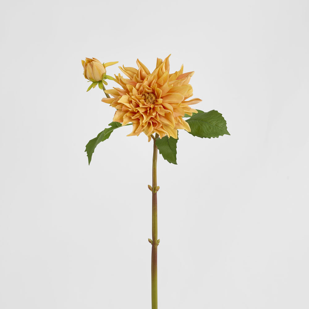 Dahlia Flower Real Touch Stem 74cm Orange