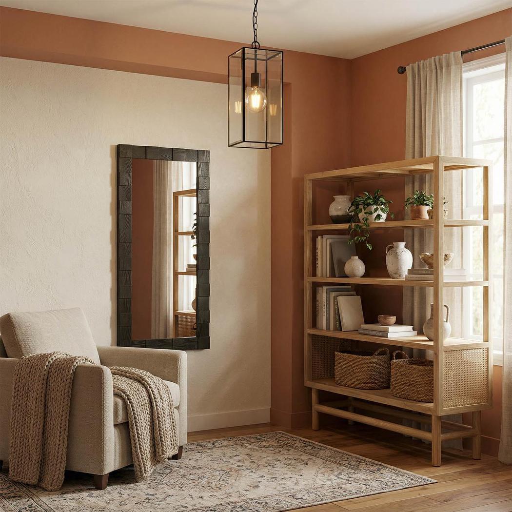 Monument Floor Mirror Black