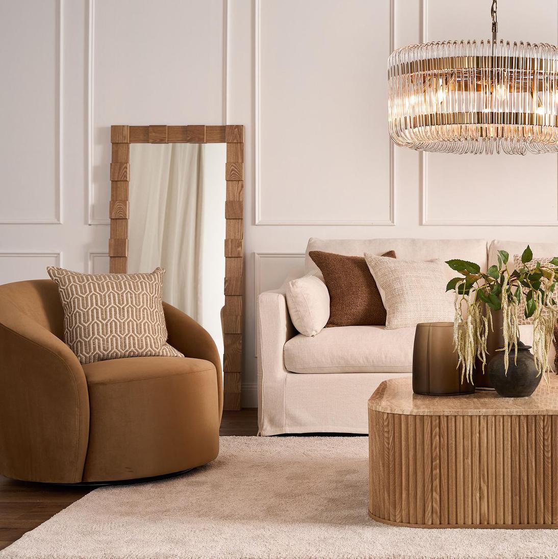 Monument Floor Mirror Oak