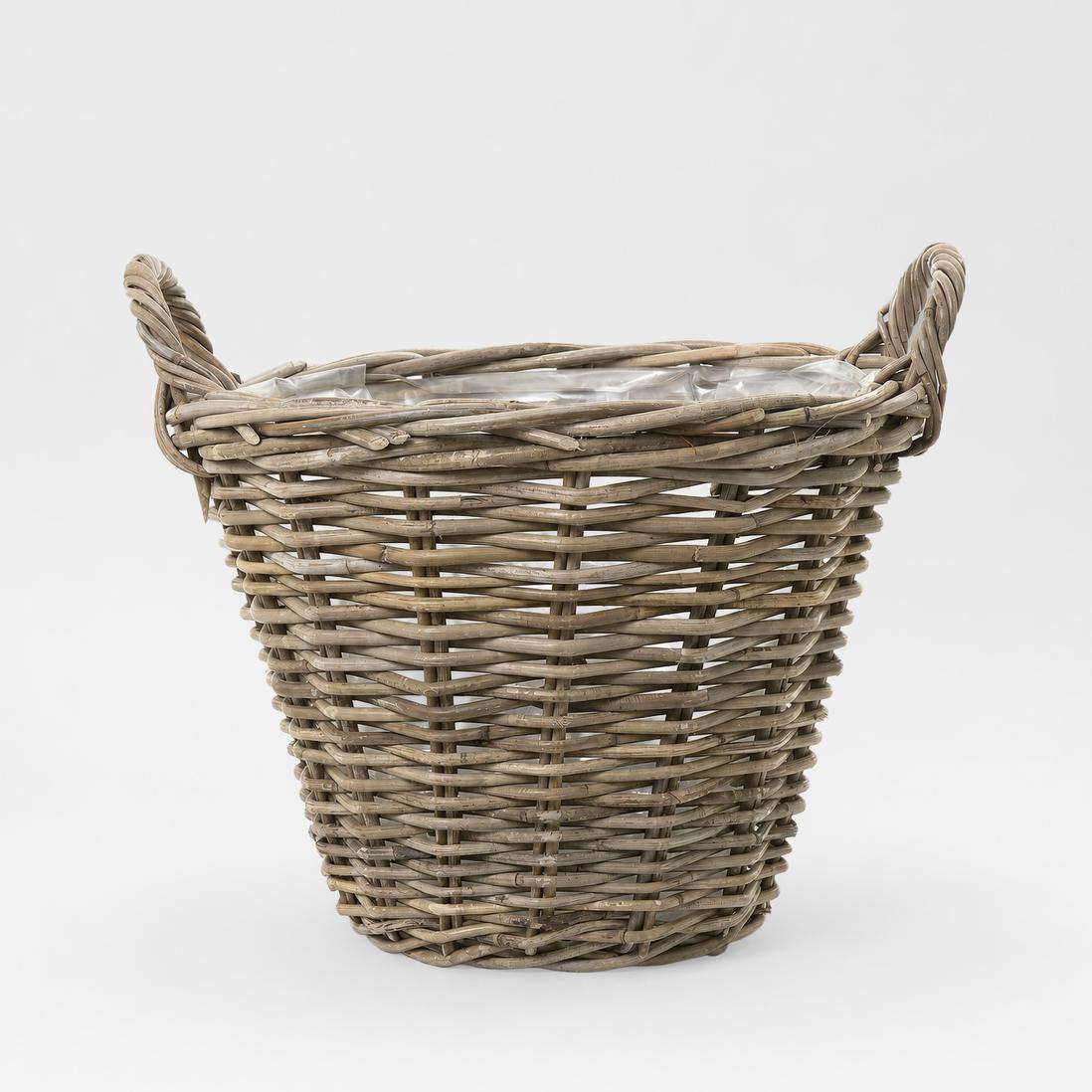 Rattan Basket with Lining Natural