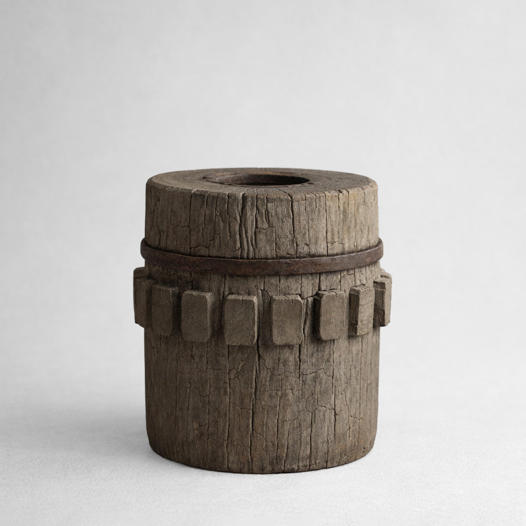 Shanxi 120 Year Antique Wooden Wheel
