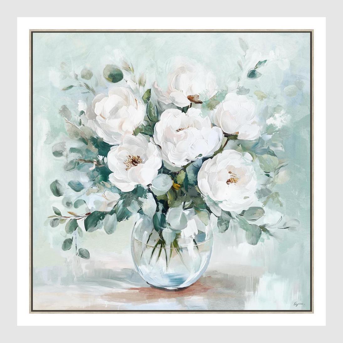 Whispering Blooms A Wall Art 82.5 x 82.5cm