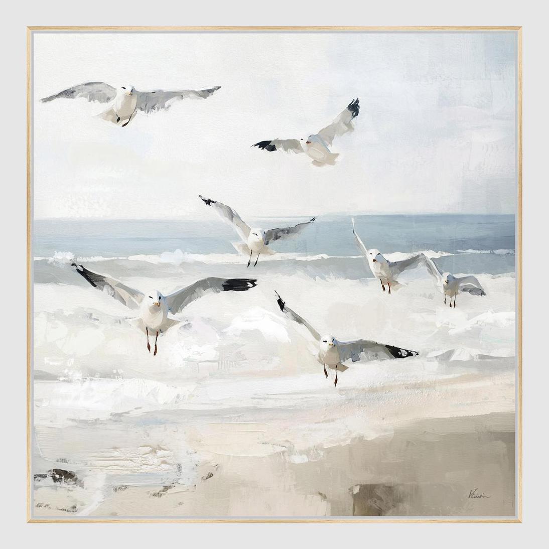 Seaside Flight Wall Art 82.5 x 82.5cm