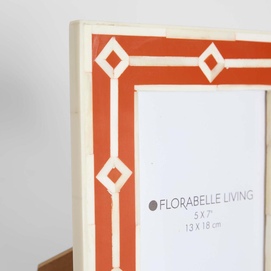 Sasha Bone Inlay Photo Frame Orange 5x7