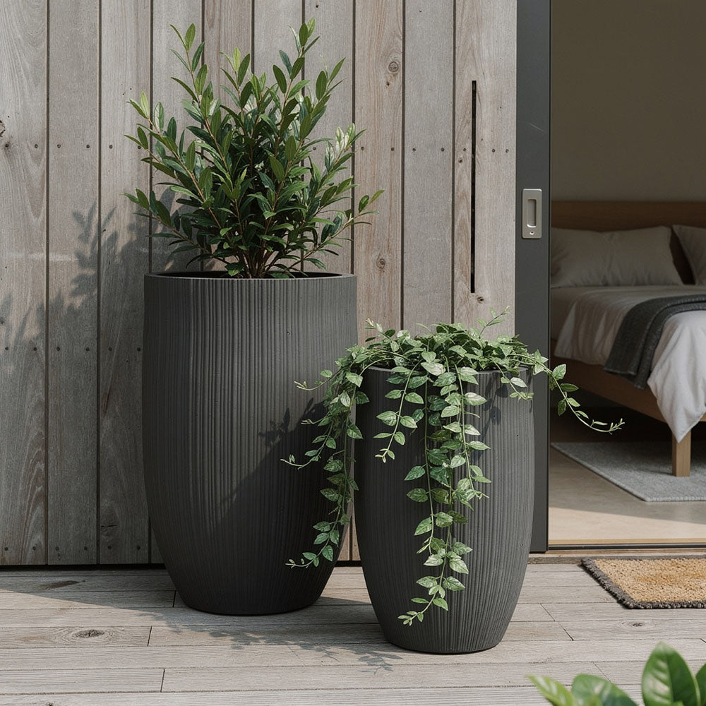 Alicia Planter Set of 2 Black