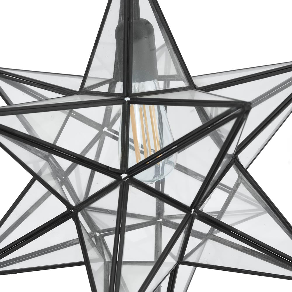 Star Ceiling Pendant Large Black