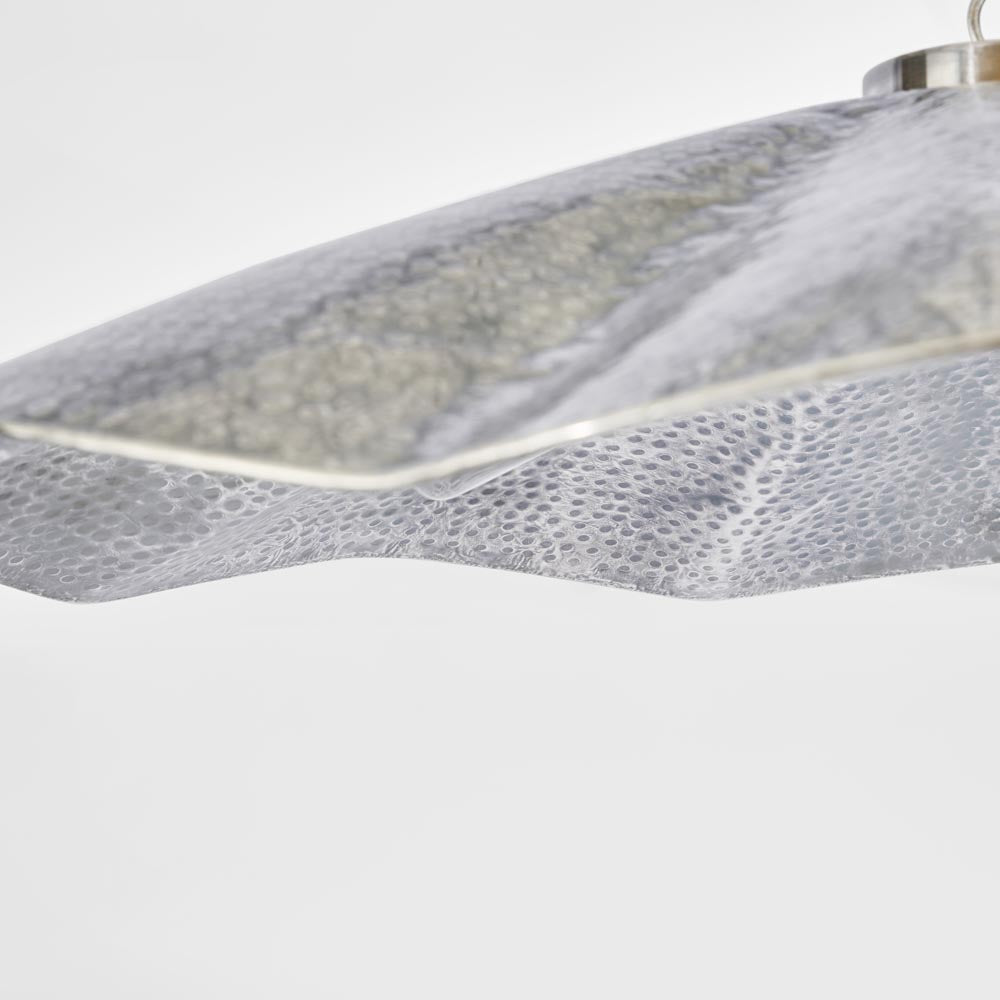 Melville Ceiling Pendant Hammered Large Antique Silver