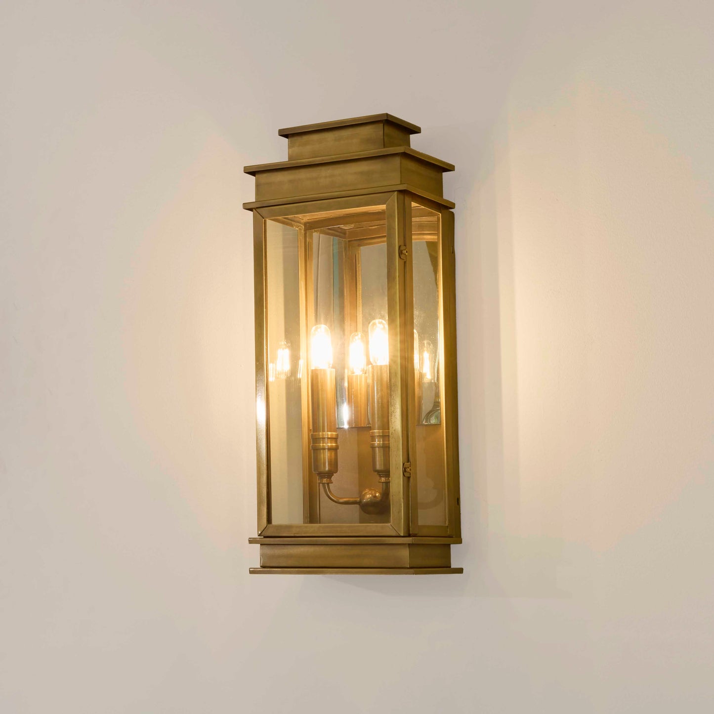 Regal Outdoor Wall Light Antique Brass