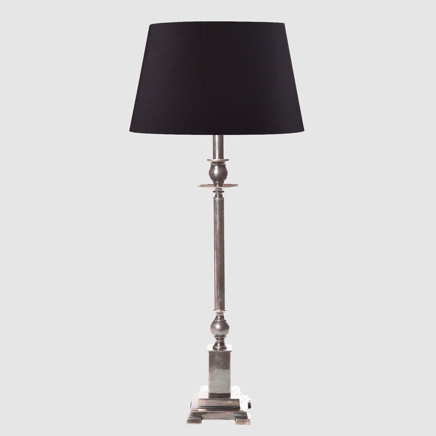 Canterbury Table Lamp Base Antique Silver- Base Only