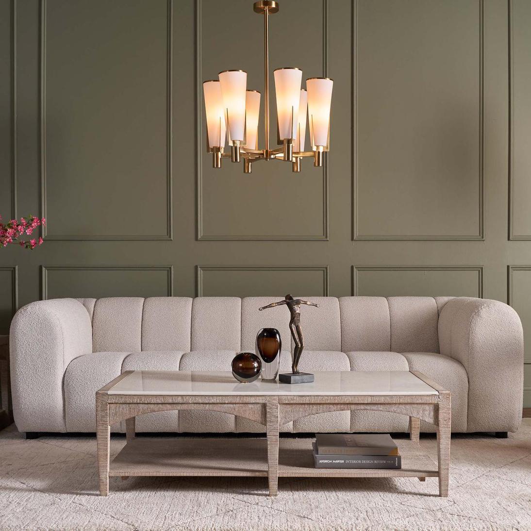 St Germain Chandelier Antique Brass