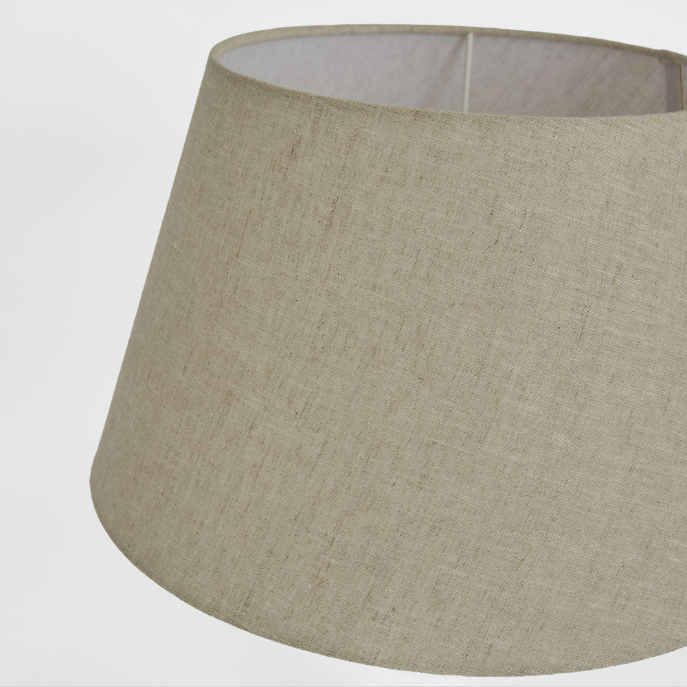 Linen Taper Lamp Shade Small Dark Natural