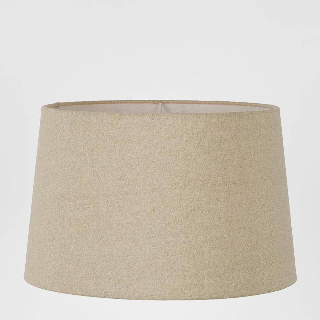 Linen Drum Lamp Shade XL Dark Natural