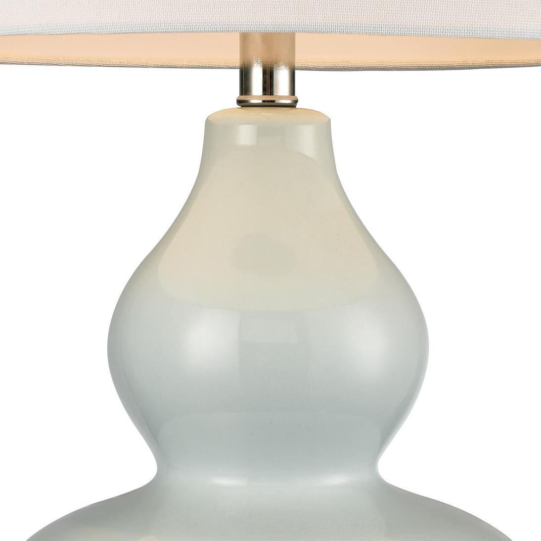 Sutton Light Blue Table Lamp & White Shade