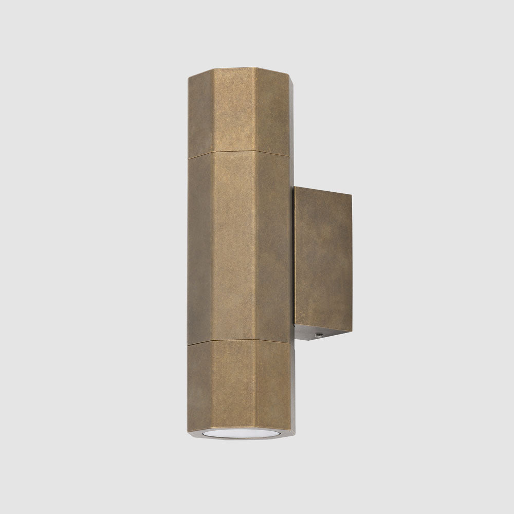 Beacon Up and Down Outdoor Wall Light Antique Brass