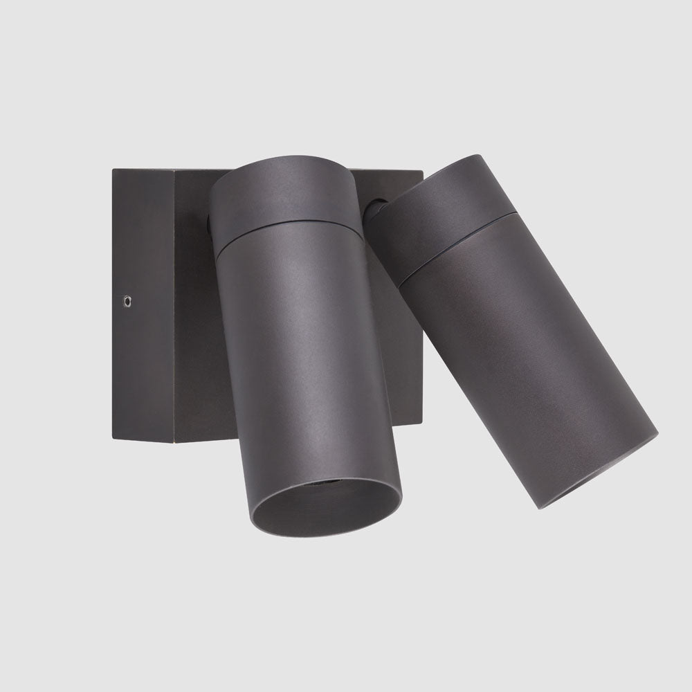 Shoreline Double Outdoor Wall Light Dark Grey