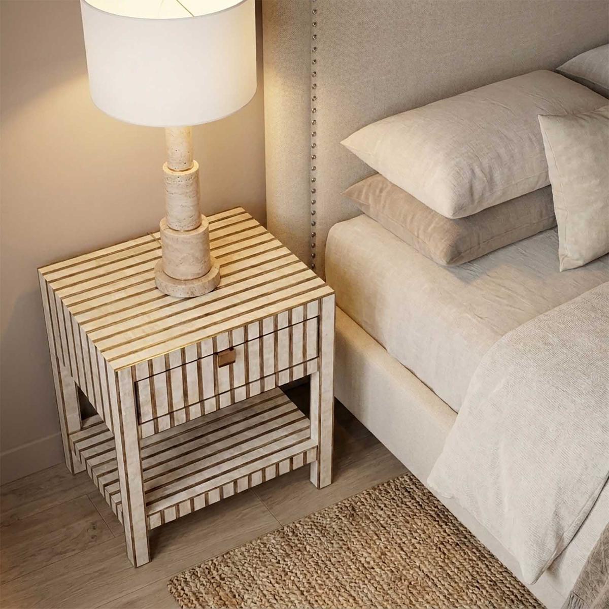 Nova Table Lamp with Shade White