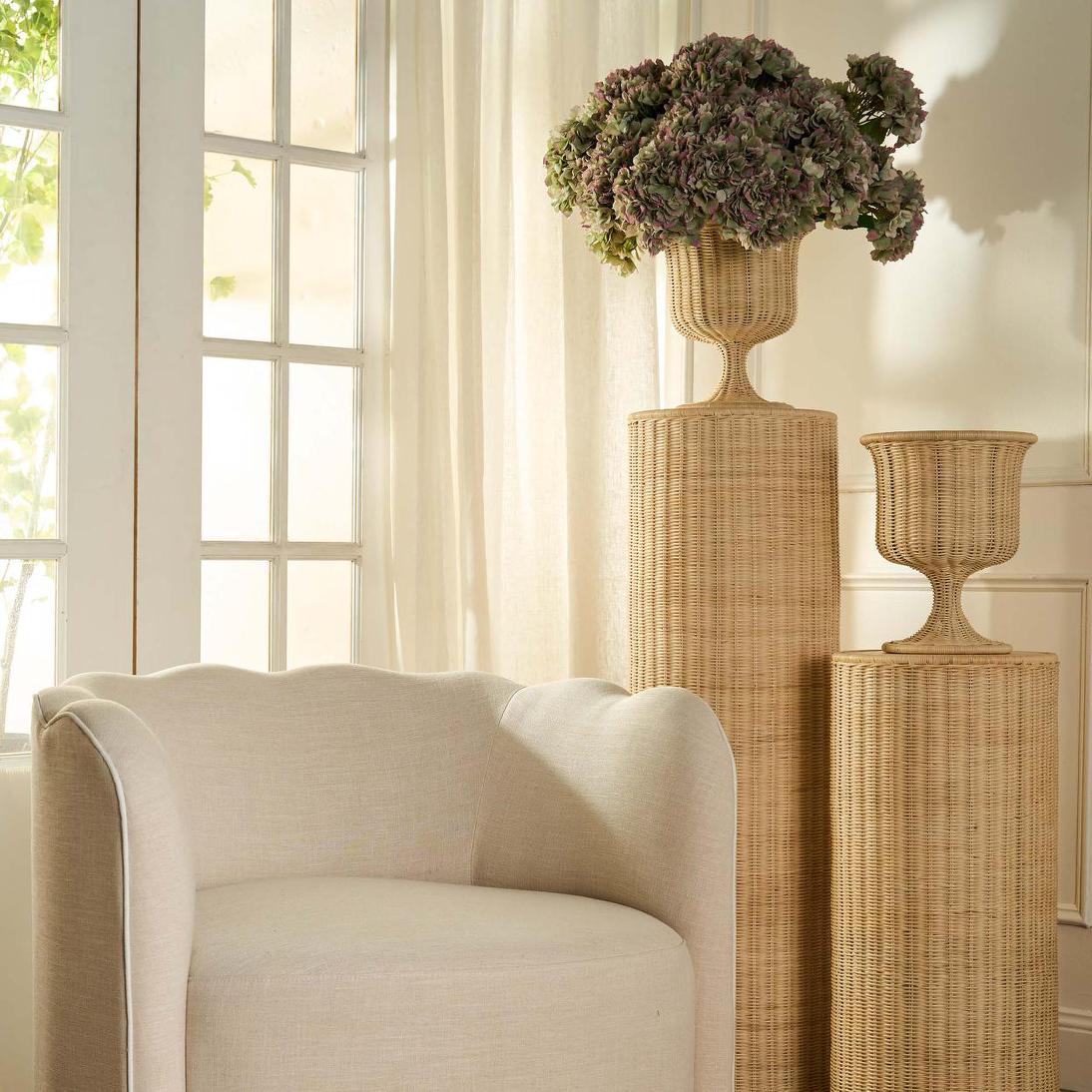 Belmont Rattan Urn Large