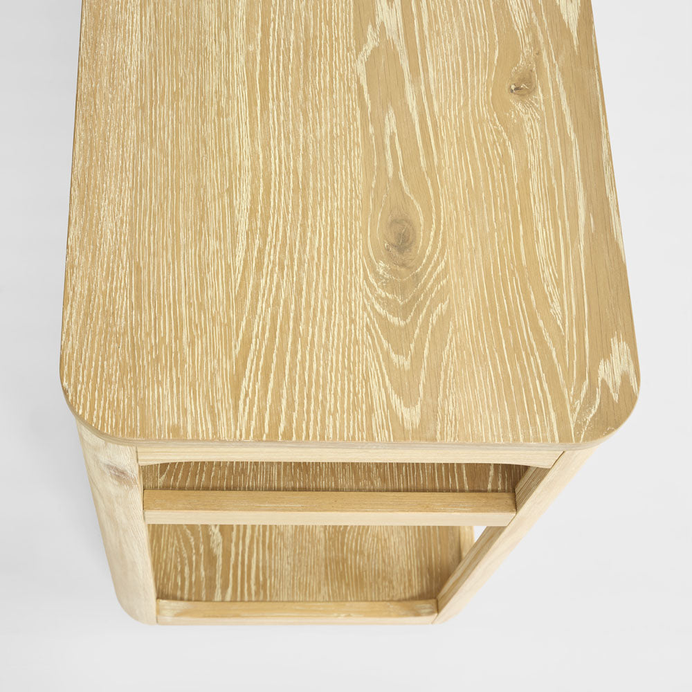 Fairfax Consol Table 1 Shelf Natural Whitewash