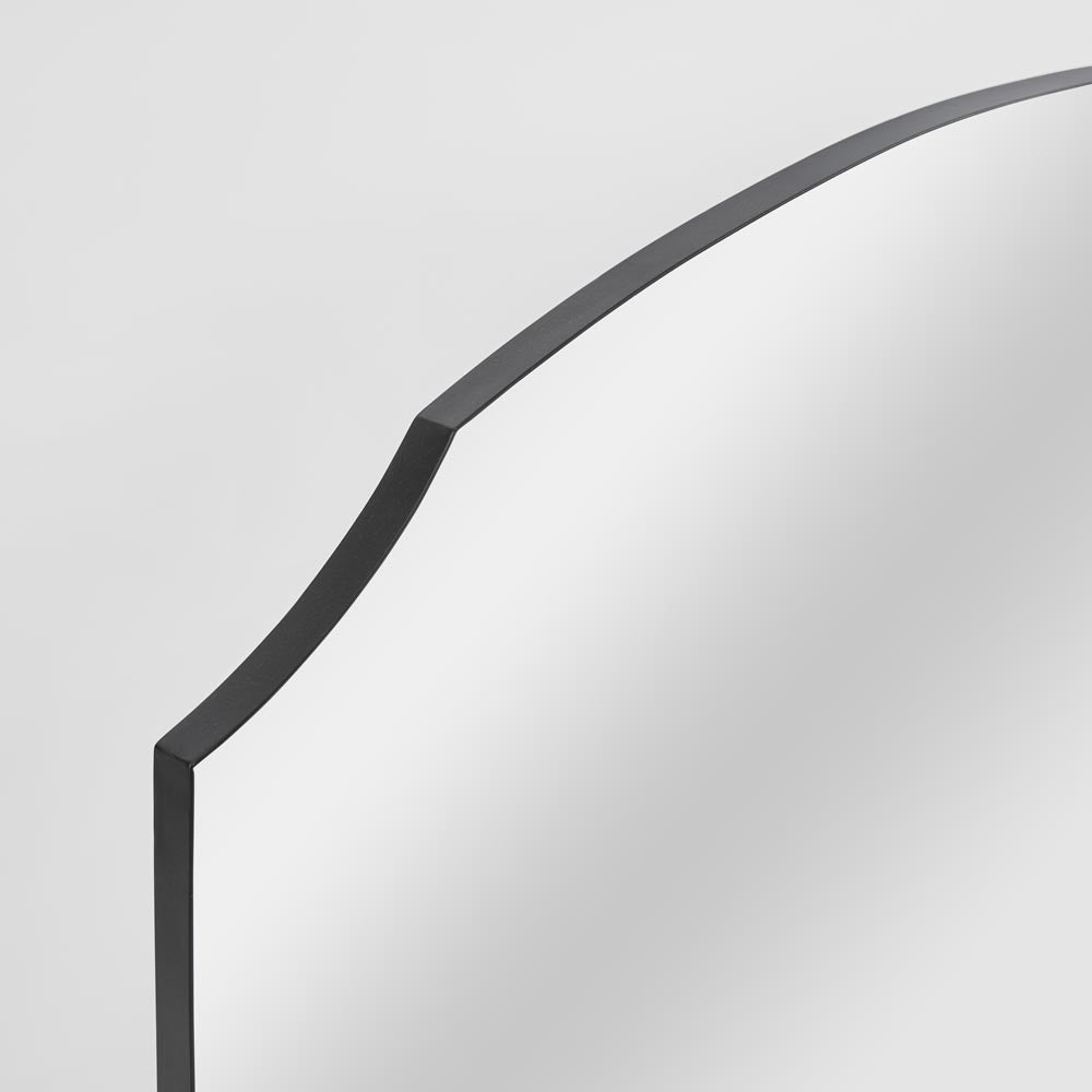 Manor Iron Mantel Mirror Black