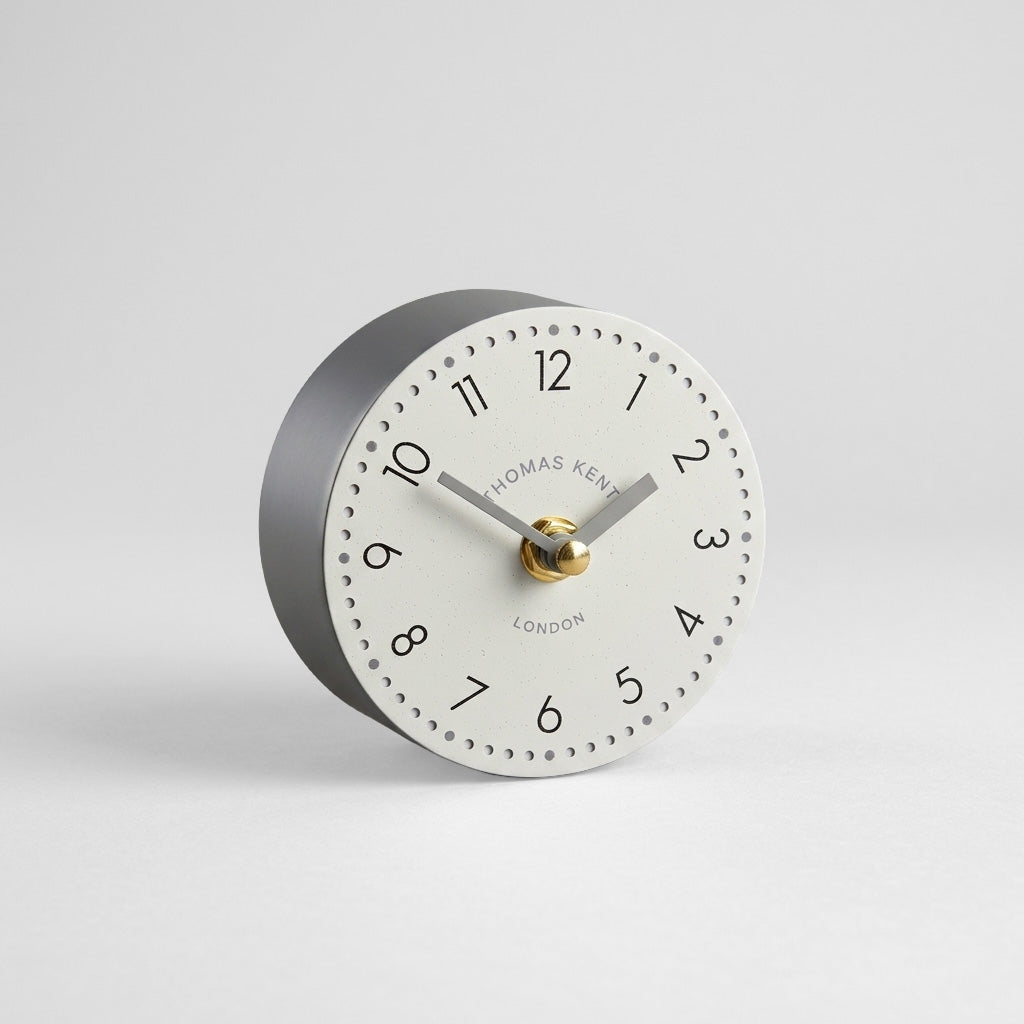 Thomas Kent Tumbler Mantel Clock 4" Smoke