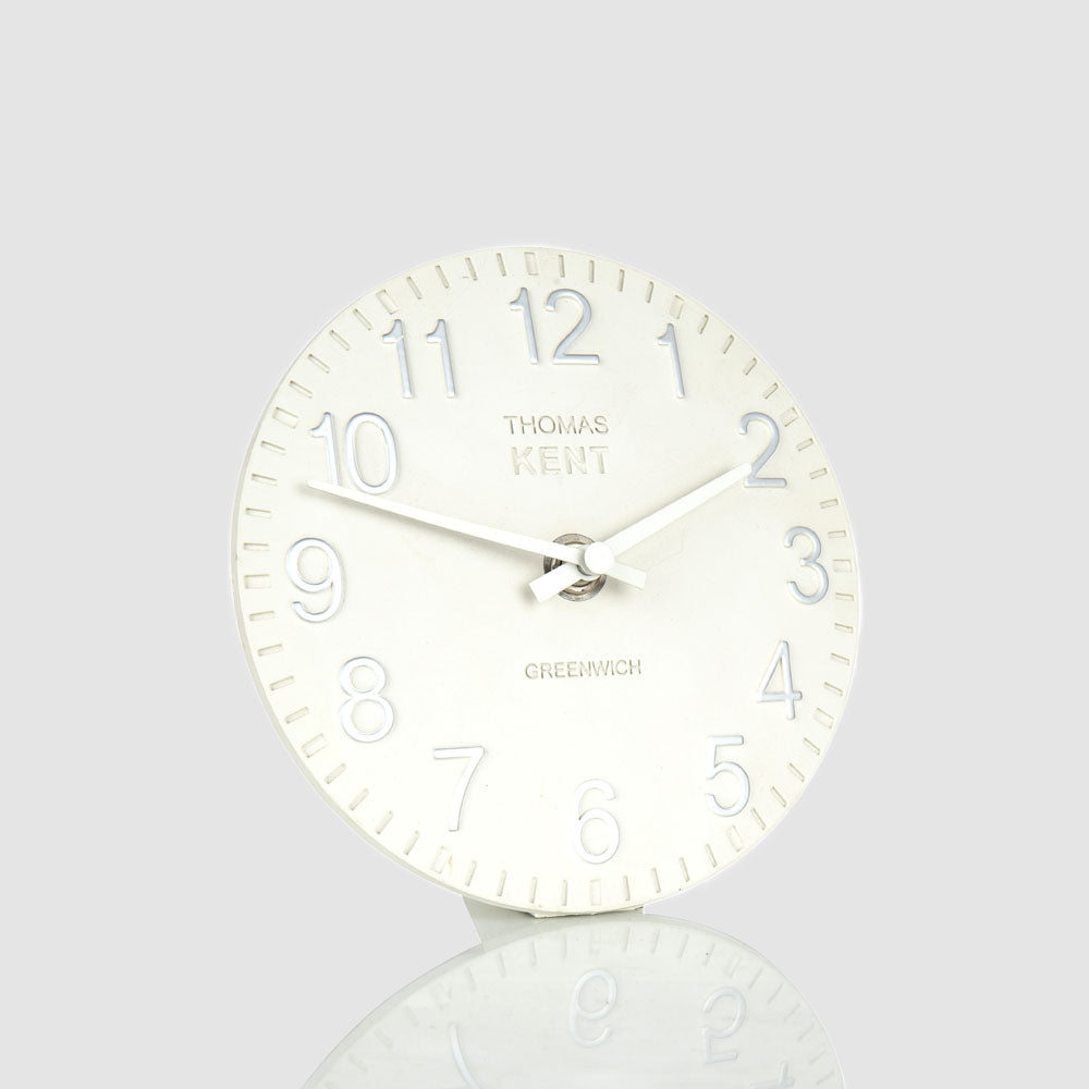 Thomas Kent Cotswold Clock 6" White