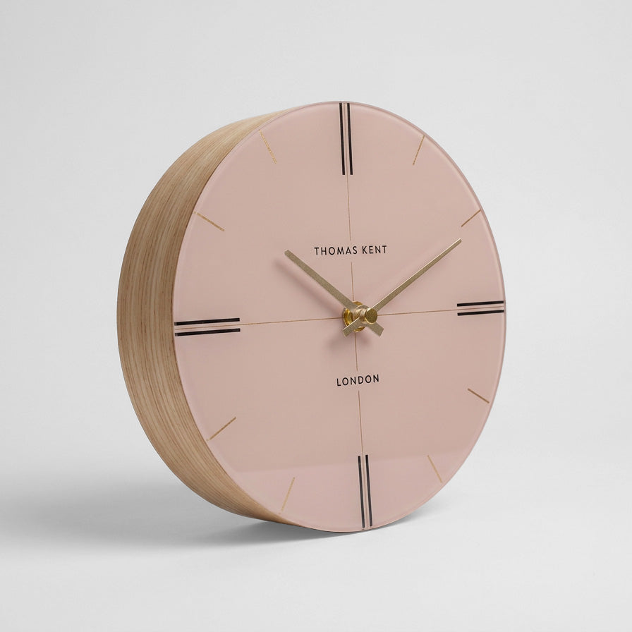 Thomas Kent Greenwich Mantel Clock Oak Stripe