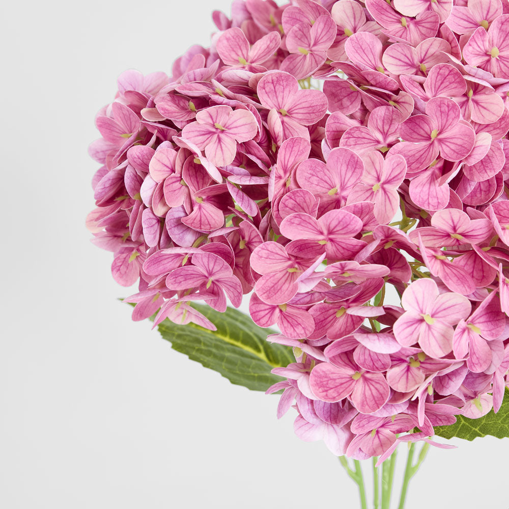 Real Touch Hydrangea 5 Head Bunch Pink