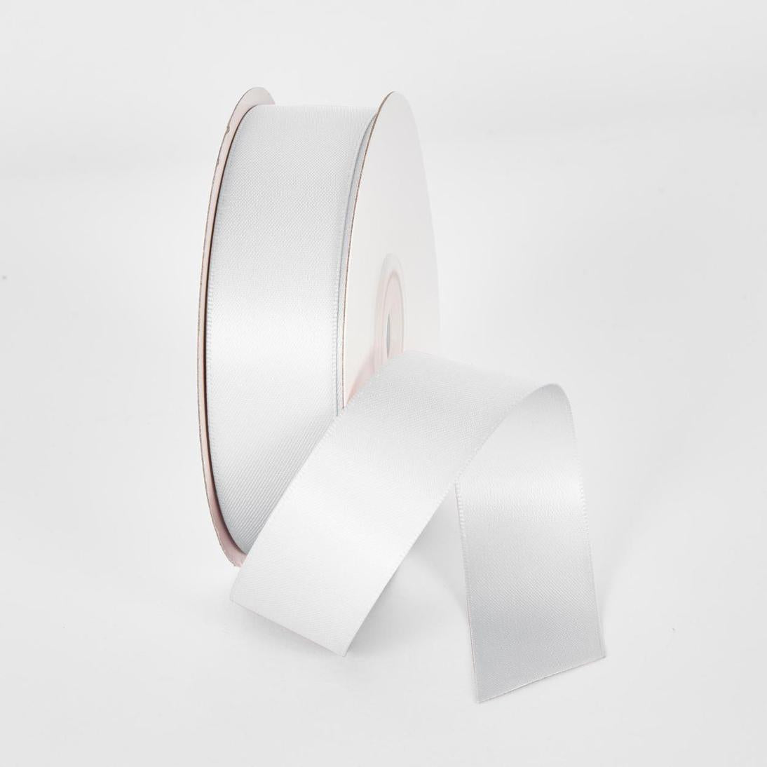 Off White 25mm Double Sided Satin Ribbon 25 Yards - P000