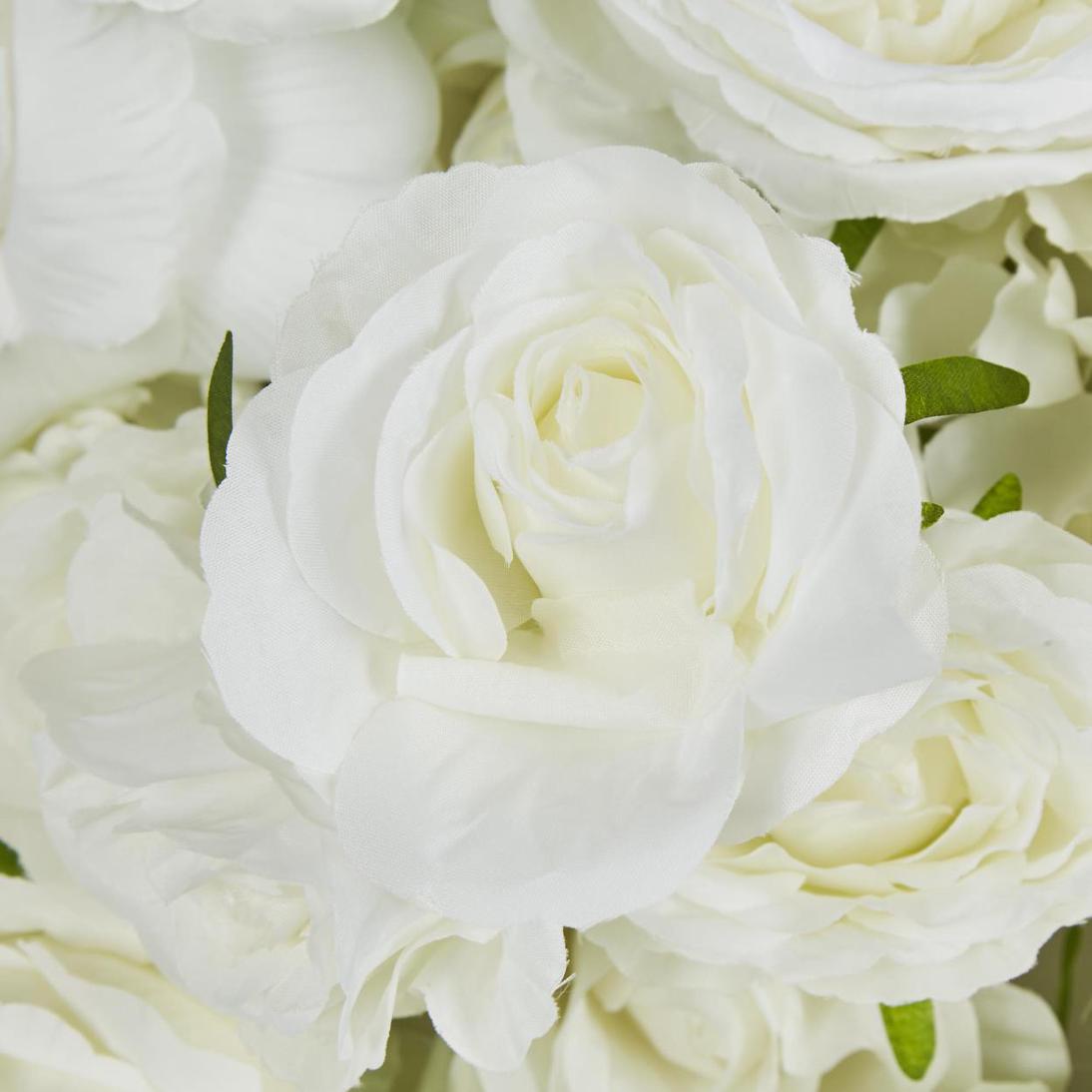 Rose & Hydrangea Floral Runner White