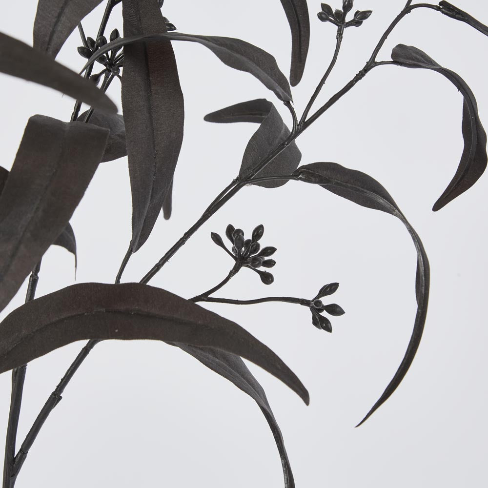Halloween Willow Eucalyptus Black Spray 72cm