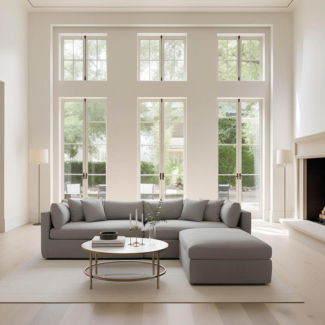 Marbella Modular 4 Seater Sofa Reversible Ottoman Chaise Sofa Storm