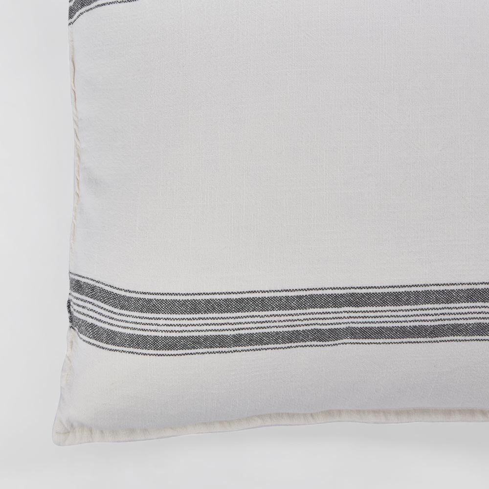 Stripe Slub Cush 50x50 White