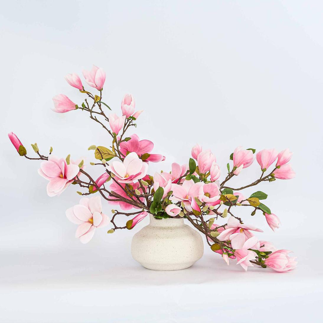 Magnolia Bud Spray 90cm Pink