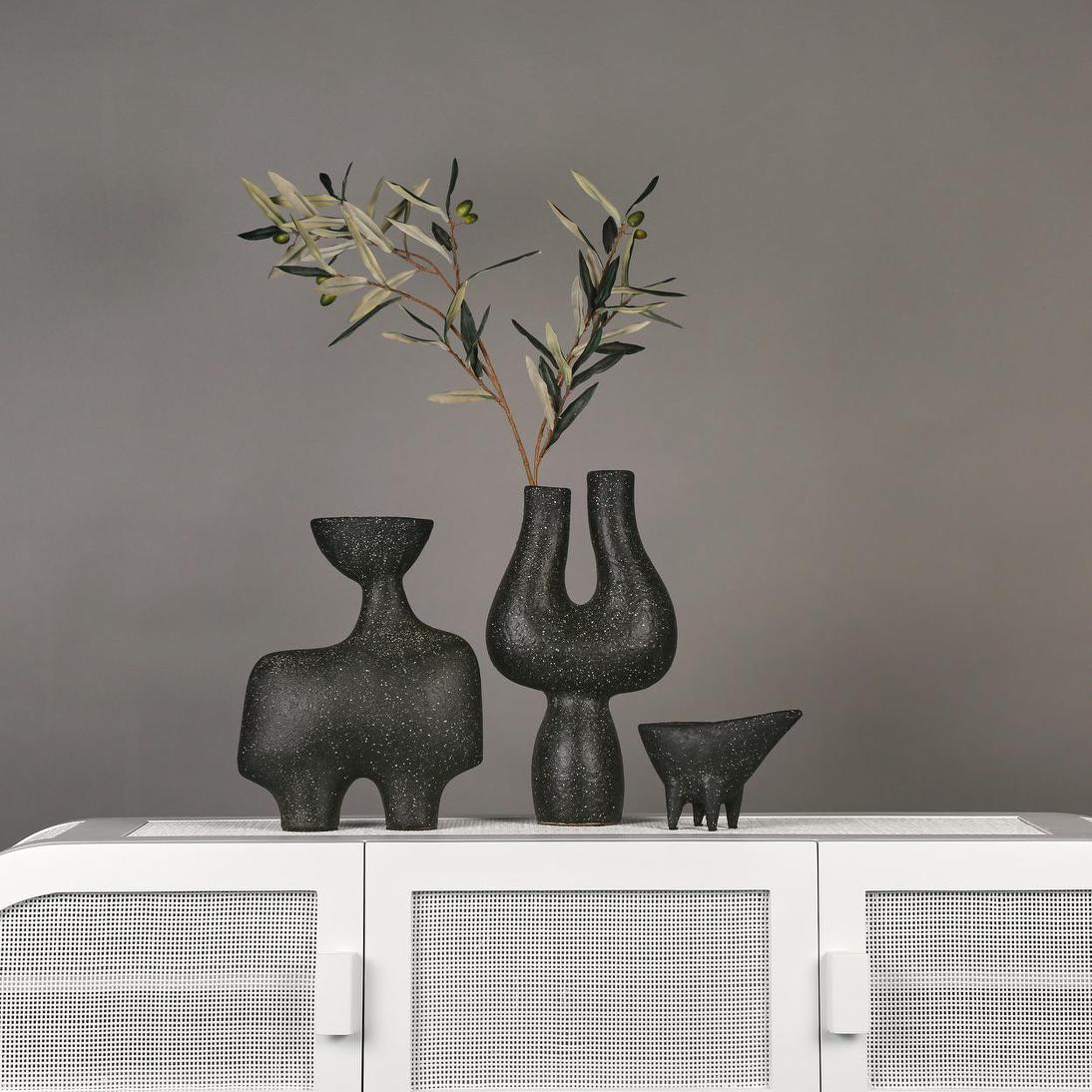 Moore Vase Tall Charcoal