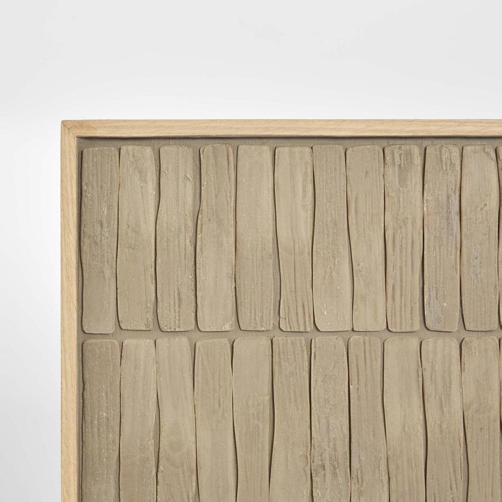 Axis Resin Wall Art 100 x 100cm Taupe