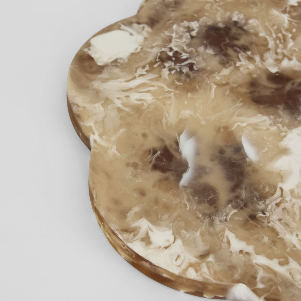 Halo Scallop Resin Chopping Board Latte