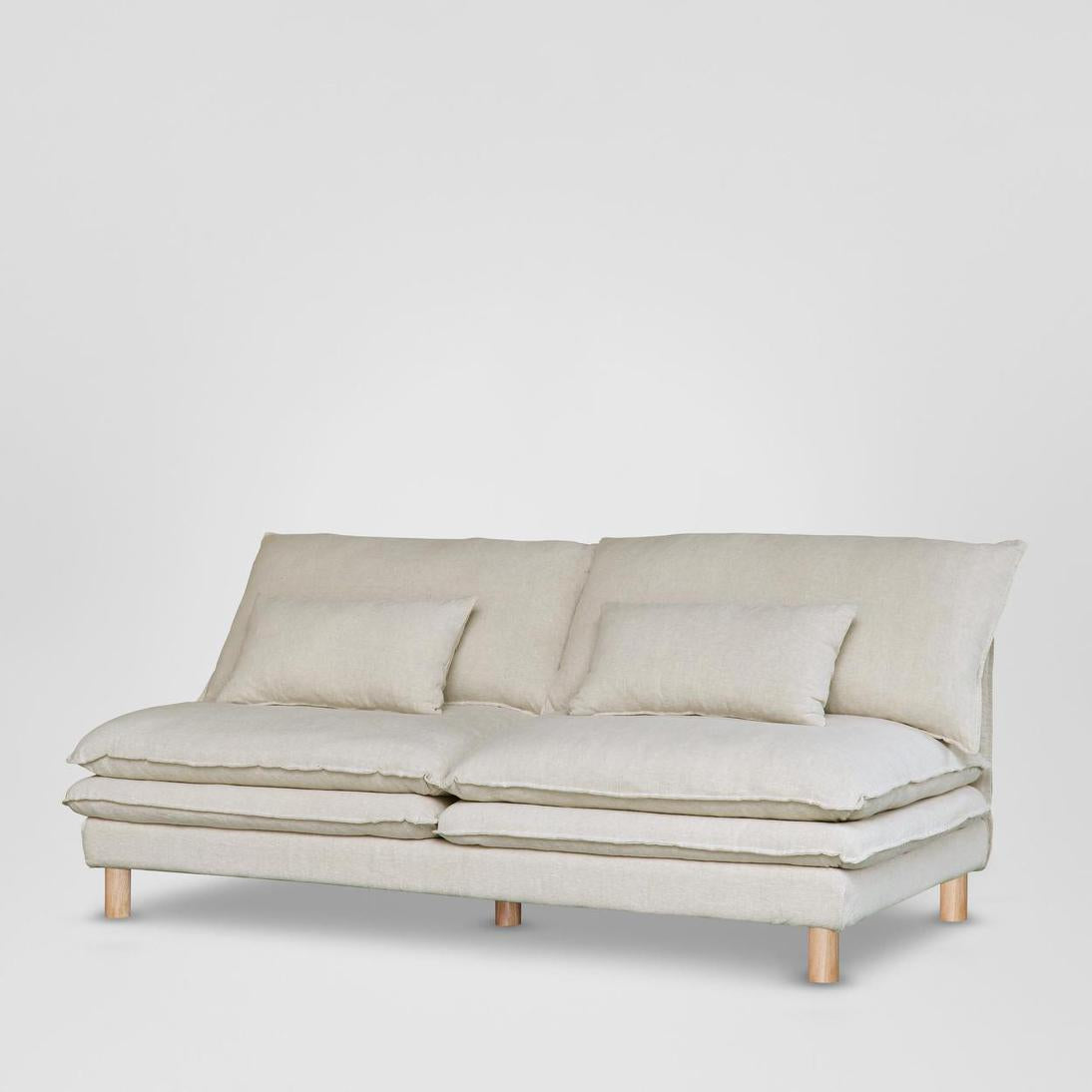 Aura 2 Seater No Arms Cover C7 Natural Linen - Cover Only