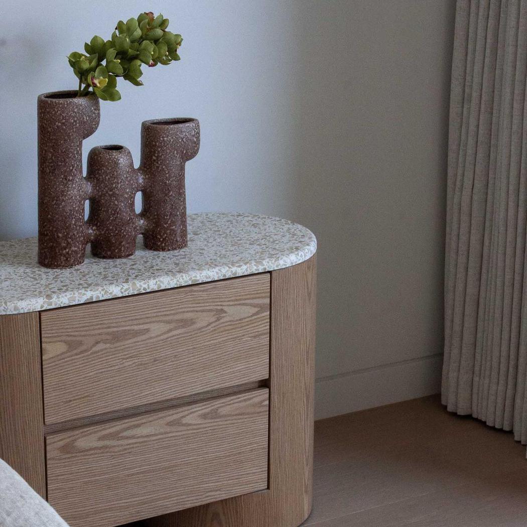 Arlo Bedside Light Oak & Terrazzo