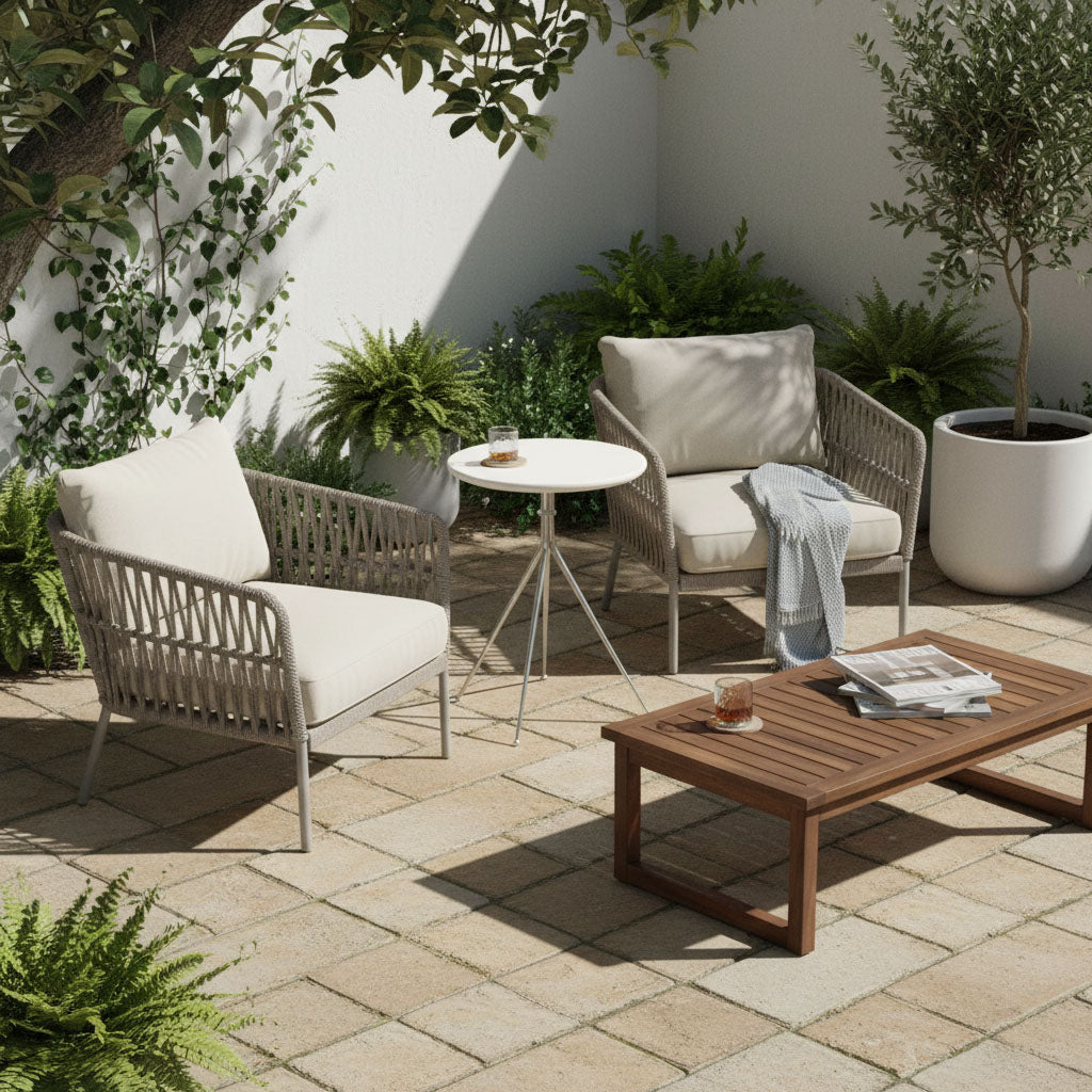 Trigg Outdoor Large Side Table Ivory