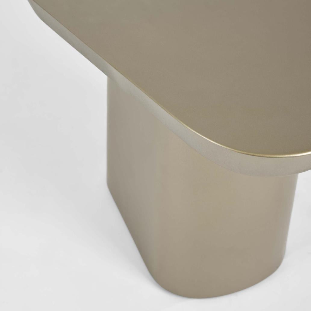 Plinth Coffee Table Brushed Nickel