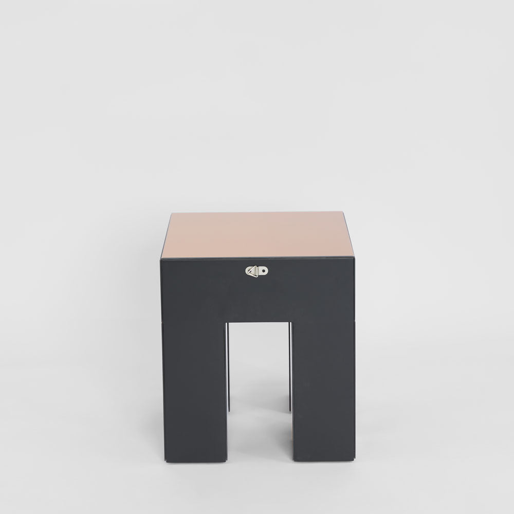Vitreous Mirror Bedside 1 Drawer Copper