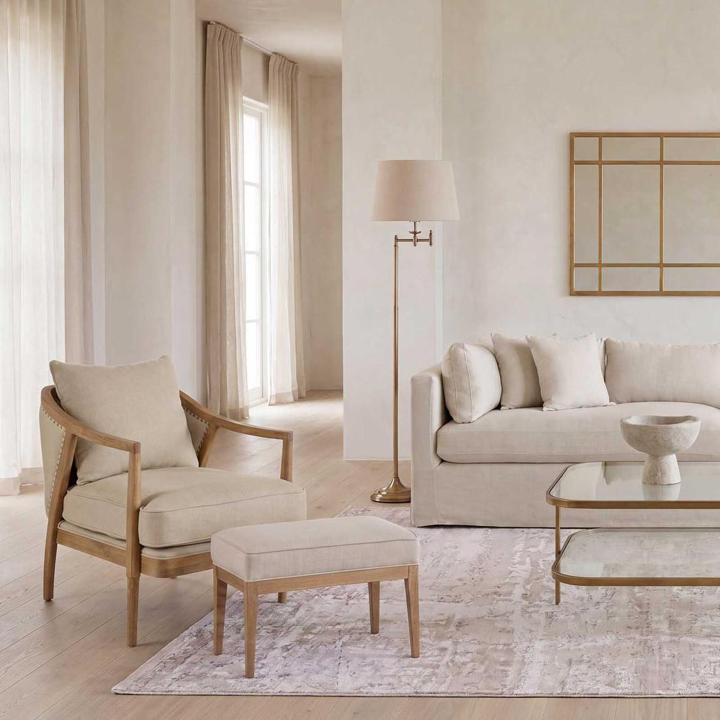 Asteria Oakwood Linen Armchair *