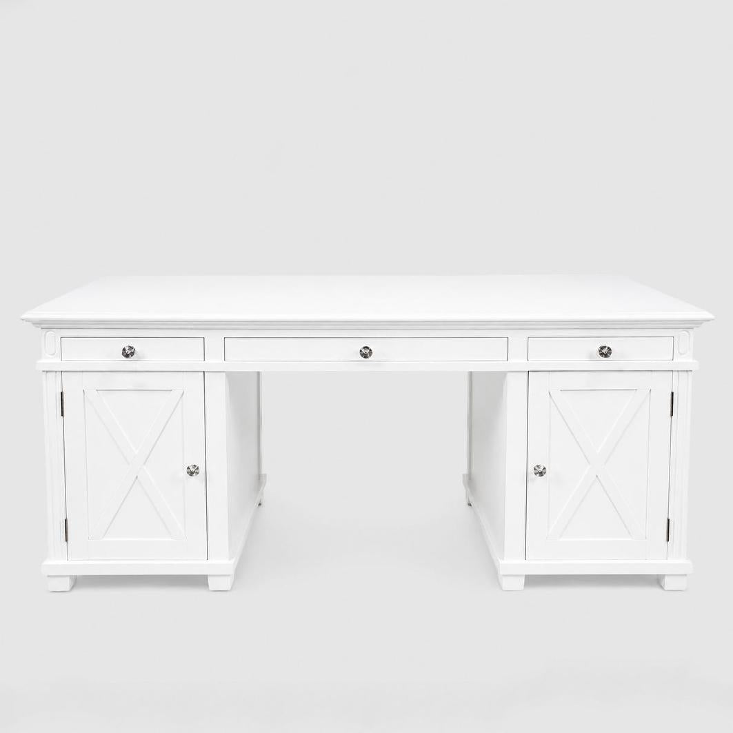 Sorrento Beach Desk White Double