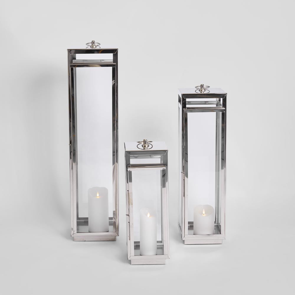 Charlotte Lantern Small Nickel