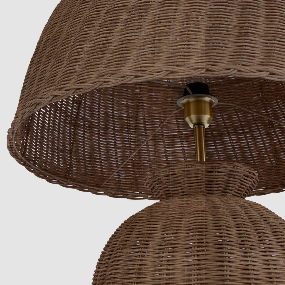 Urn Rattan Floor Lamp Base