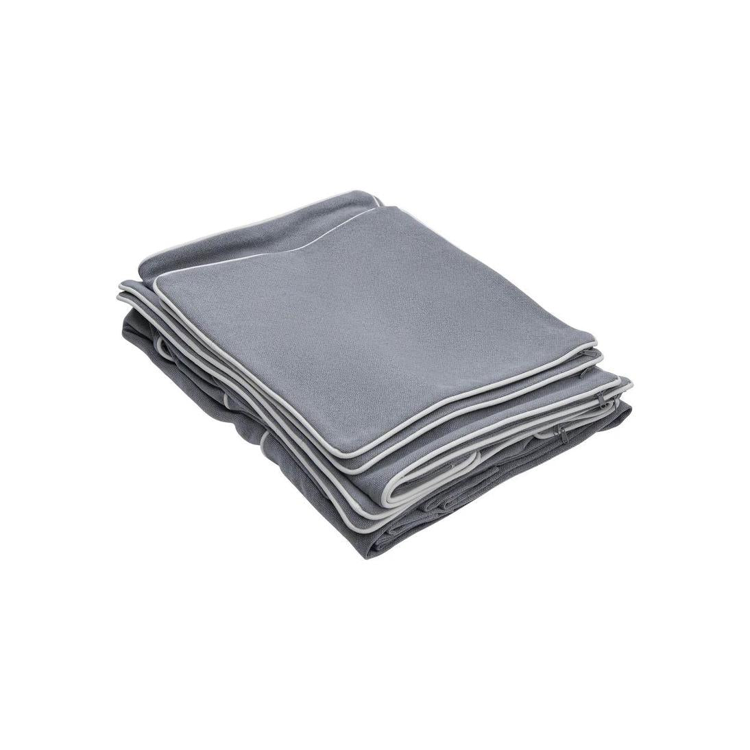 Slip Cover Only - Noosa Hamptons 2S RHF Grey W/White Piping