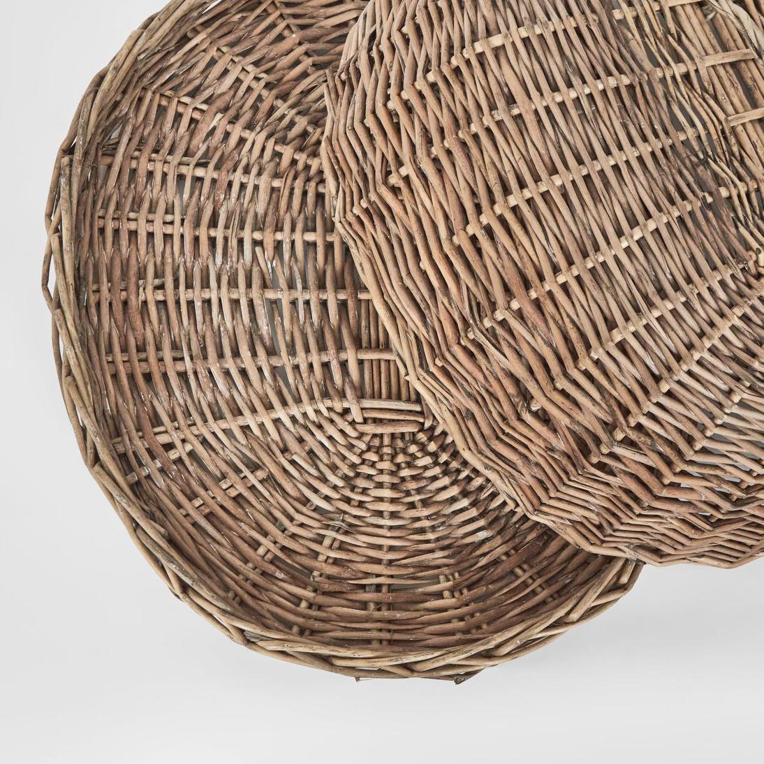 Oval Basket W Cover Set of 2