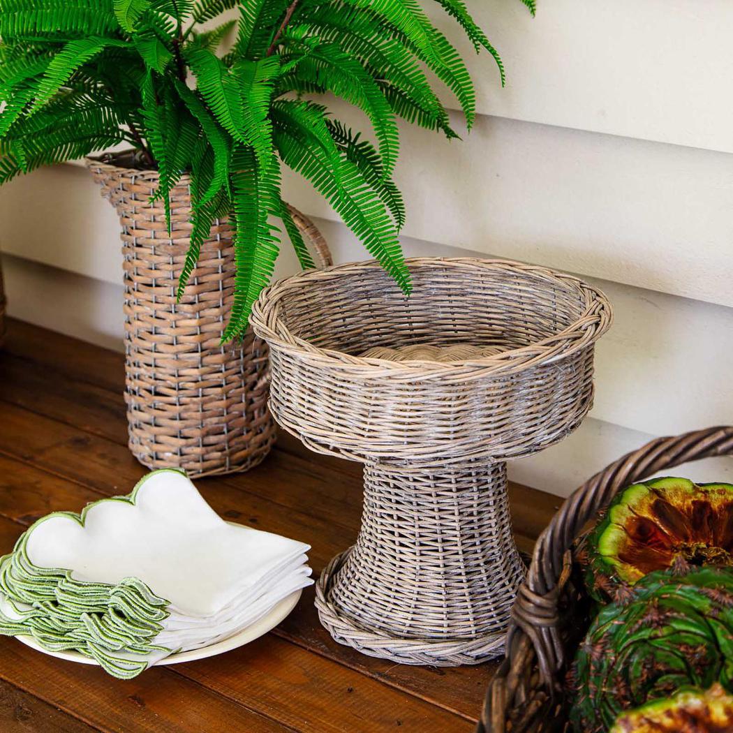 Rattan Jug With Glass Insert Large