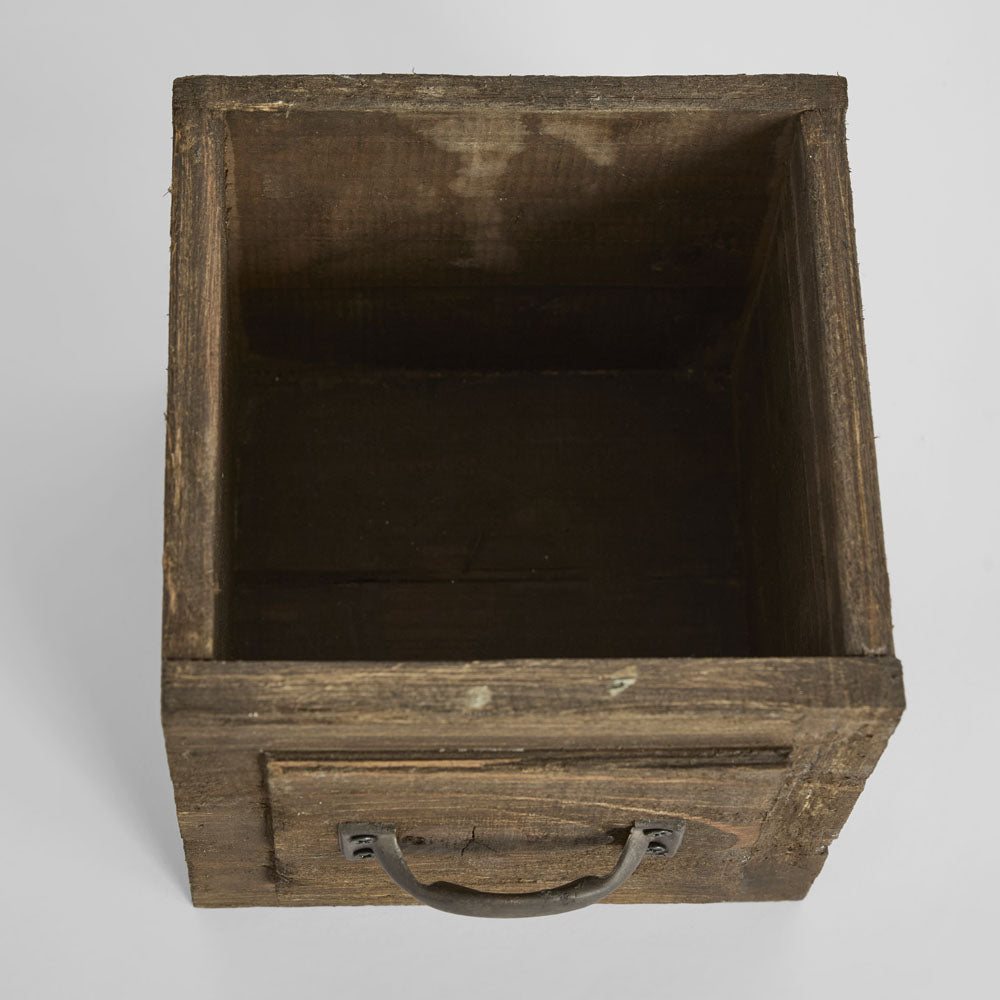 Serre Double Wooden Box Brown